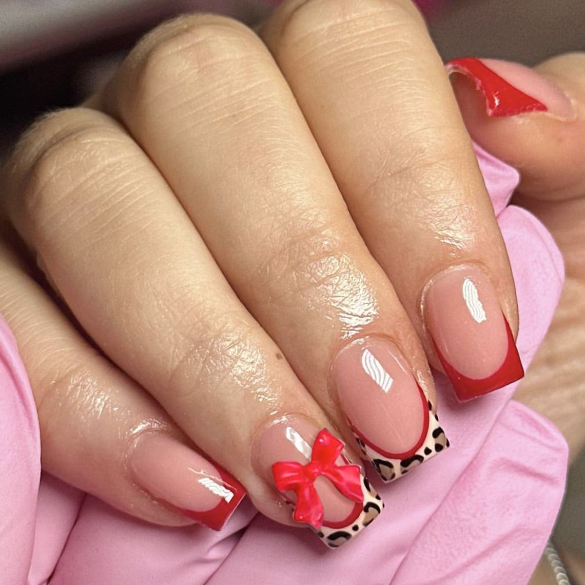 3D Printing Examples - 24pcs Red French Style Fake Nails