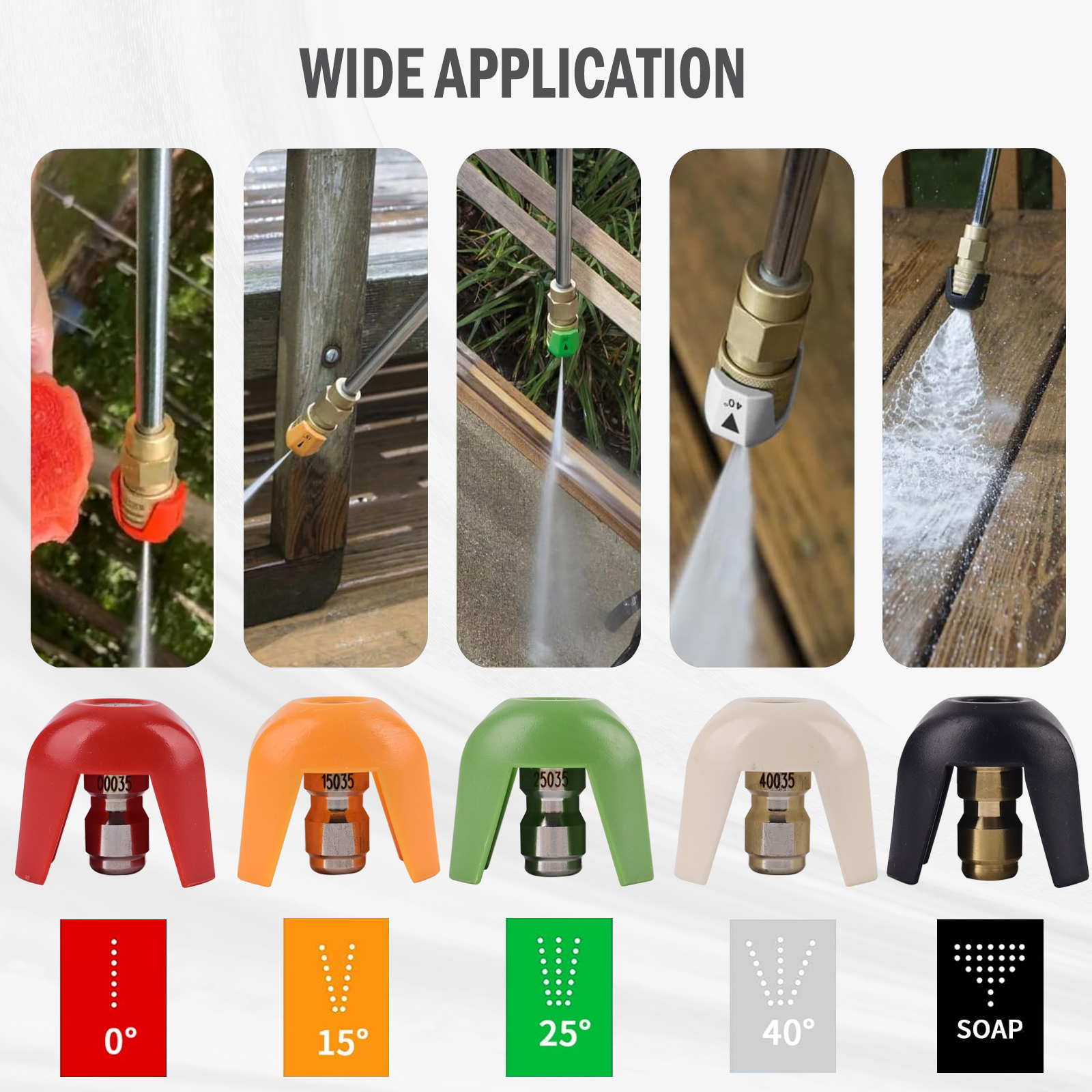 Pressure Washer Nozzle Tips 5  - Nozzle Cleaning Kit recensione e prezzo