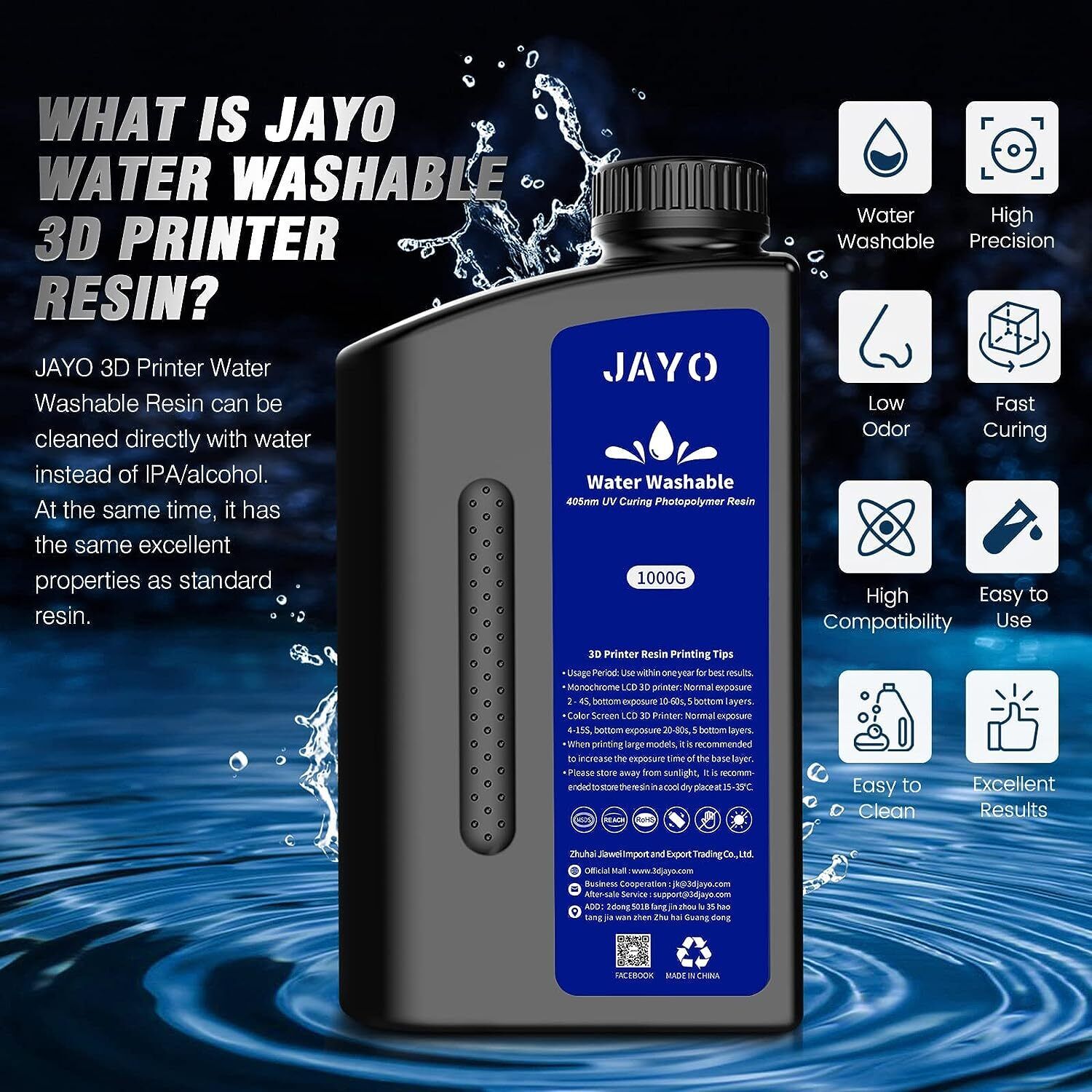 JAYO Standard /ABS-Like/ Water - 3D Printing Uv Resin recensione e prezzo