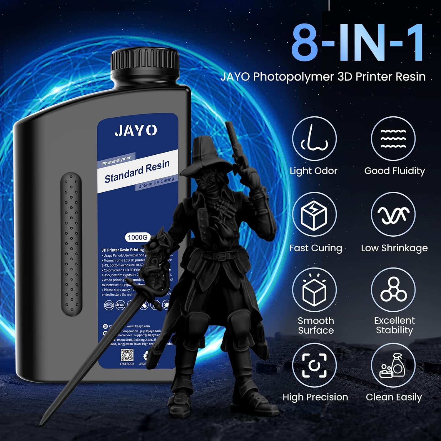 JAYO Standard /ABS-Like/ Water - 3D Printing Uv Resin recensione e prezzo
