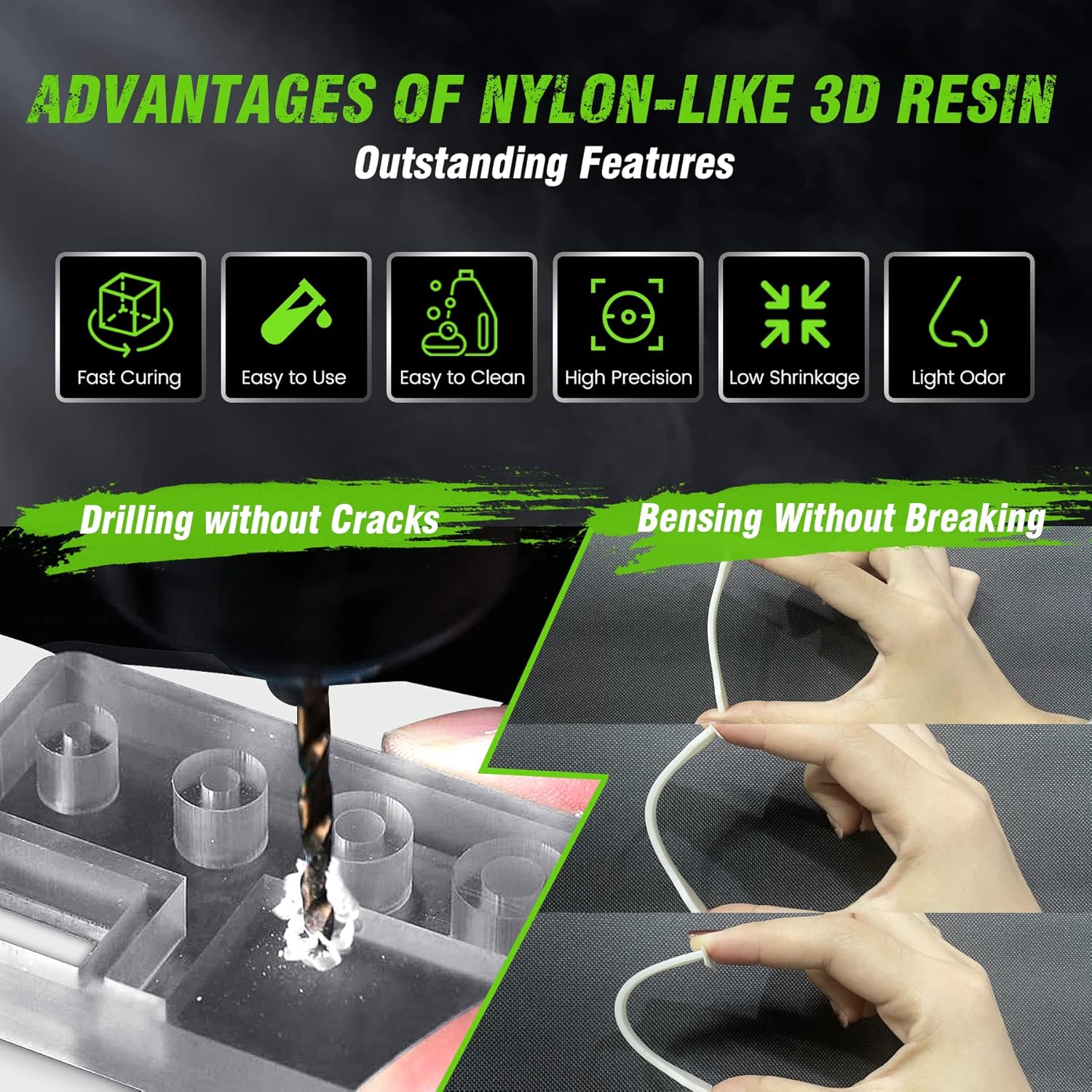 SUNLU 1KG Nylon-Like/Toughness - 3D Printing Uv Resin recensione e prezzo