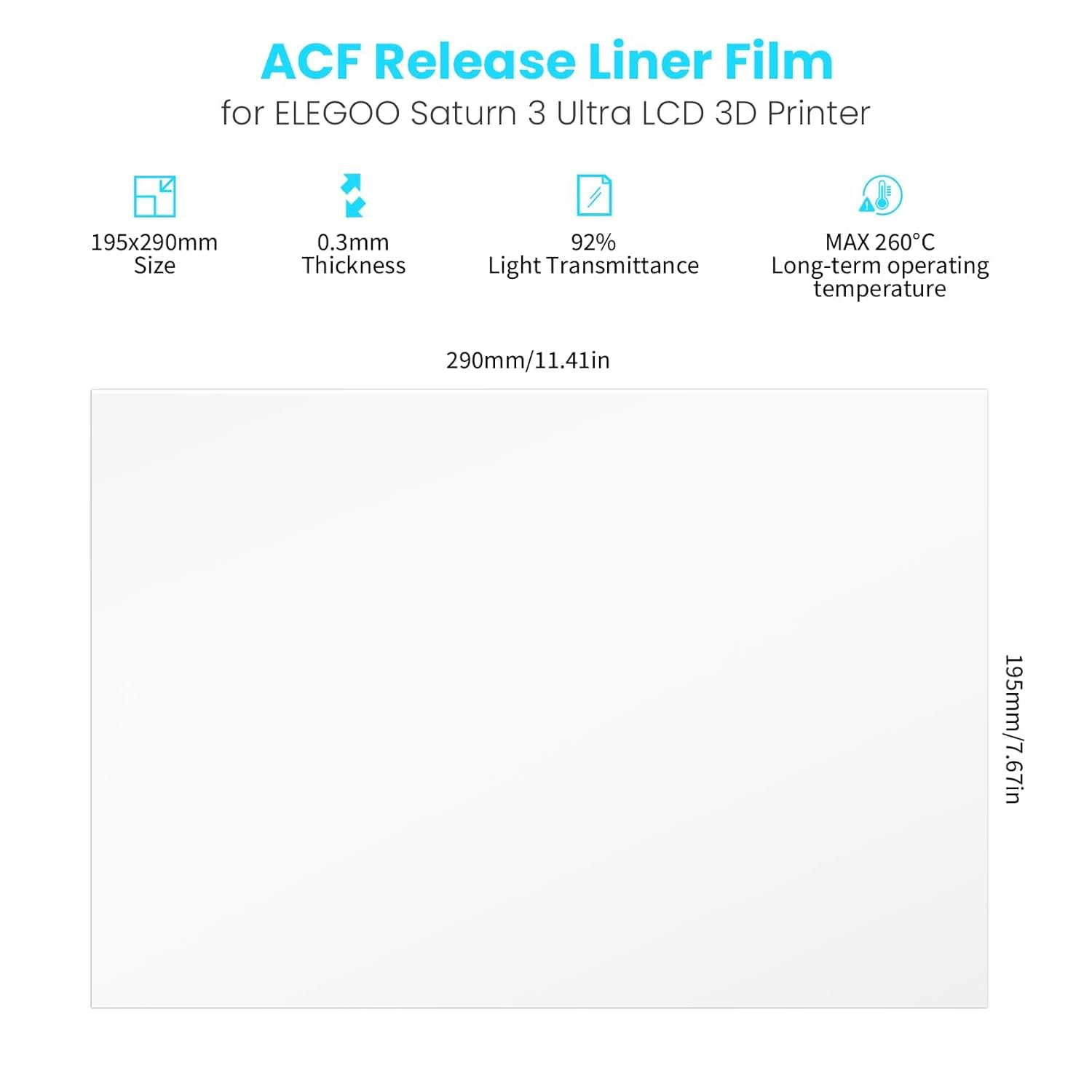 Film for ELEGOO PFA Release Li - 3D Printer Resin recensione e prezzo