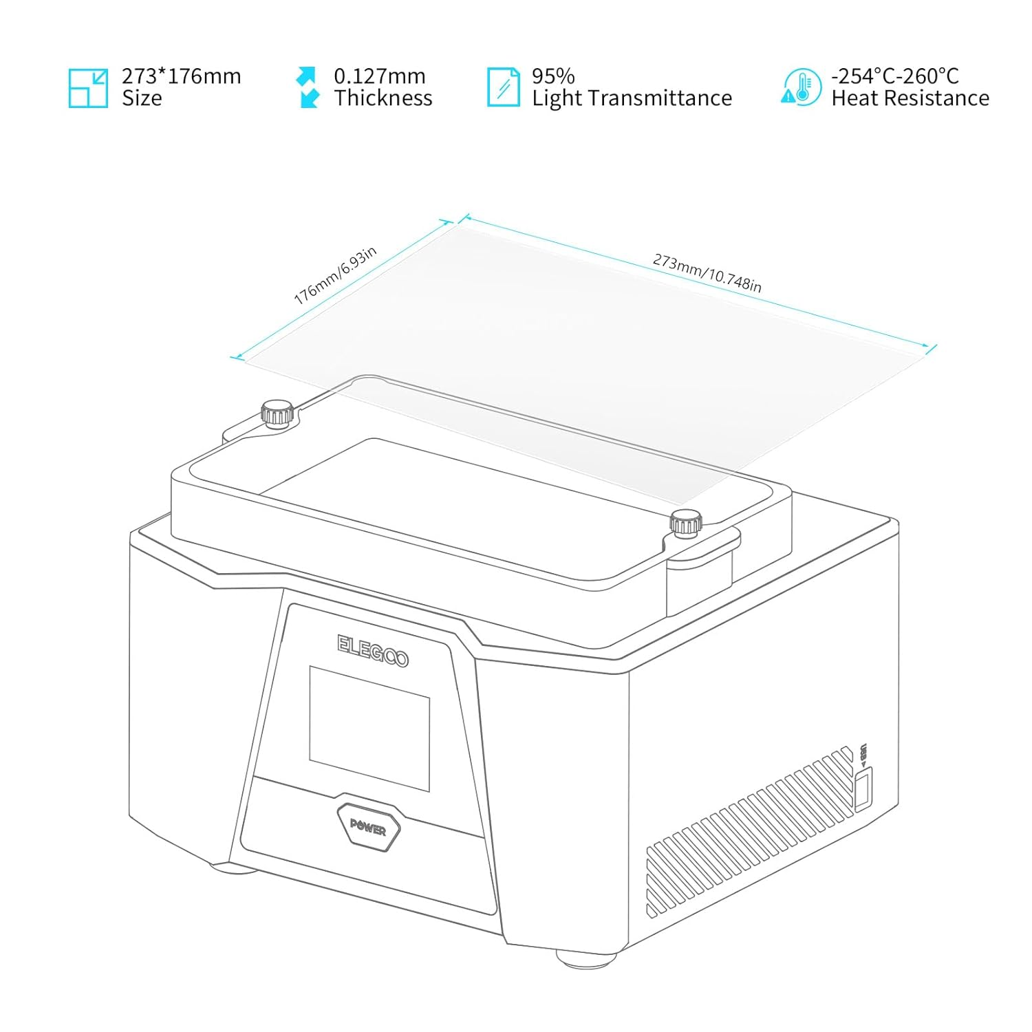 Film for ELEGOO PFA Release Li - 3D Printer Resin recensione e prezzo