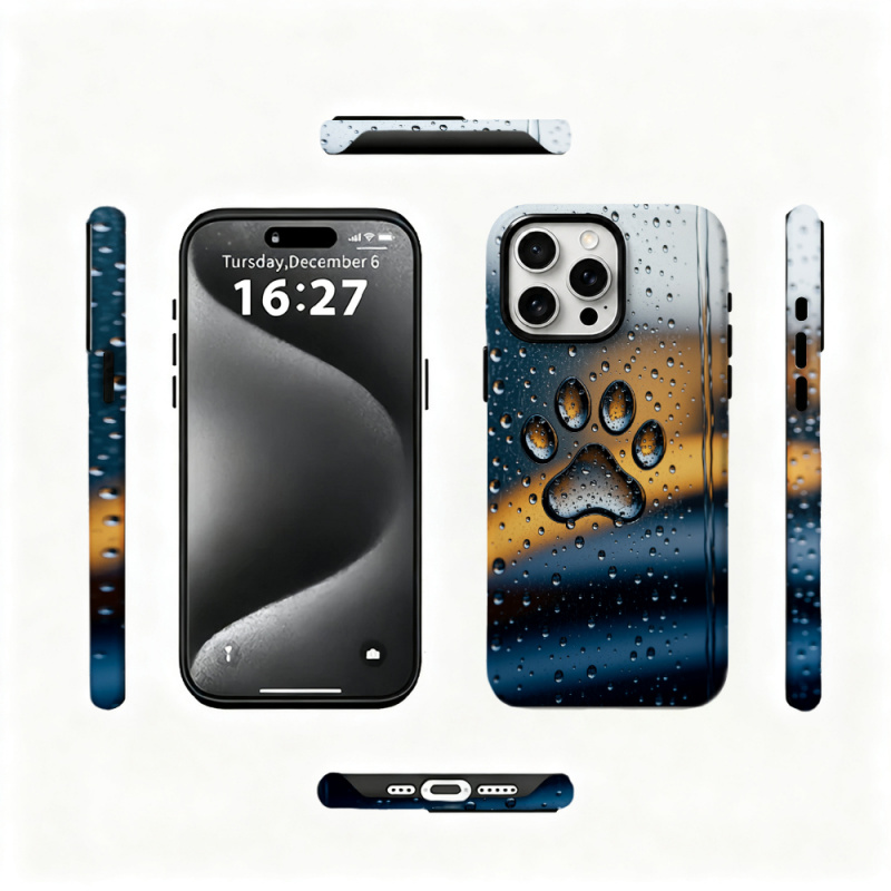 2 in 1 Paw Print Phone Case Fo - 3D Printing Quotes recensione e prezzo