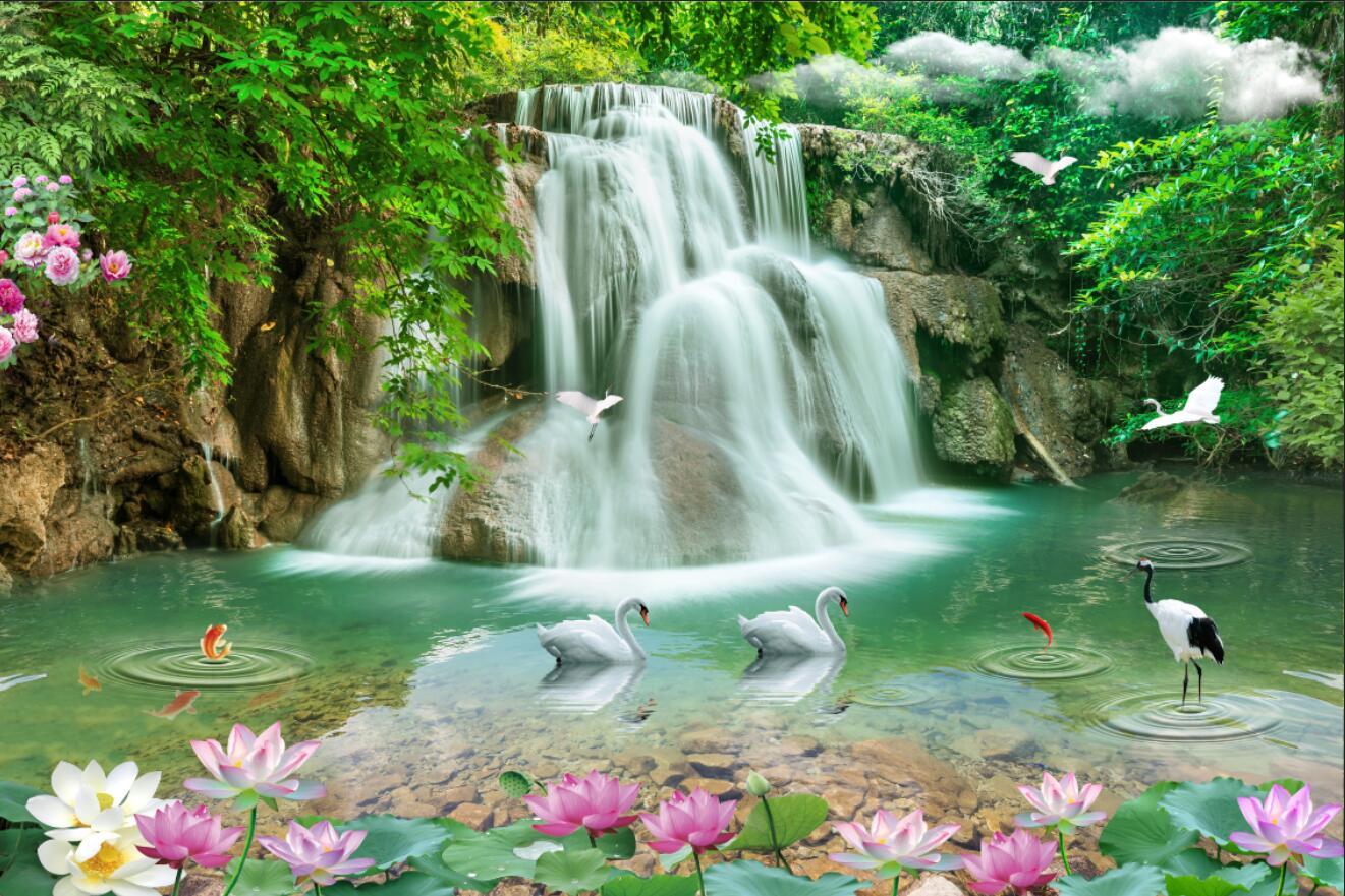 Custom Waterfall Mural 3D Self - 3D Printing Heat Resistant Material recensione e prezzo