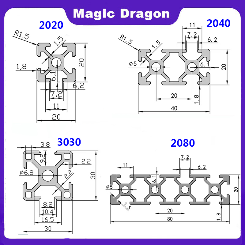 EU 2020 2040 2060 3030 3060 40 - V Slot Aluminum Extrusion recensione e prezzo