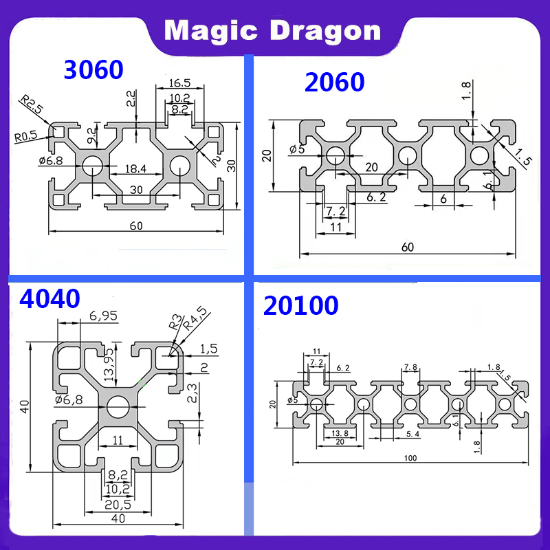 EU 2020 2040 2060 3030 3060 40 - V Slot Aluminum Extrusion recensione e prezzo