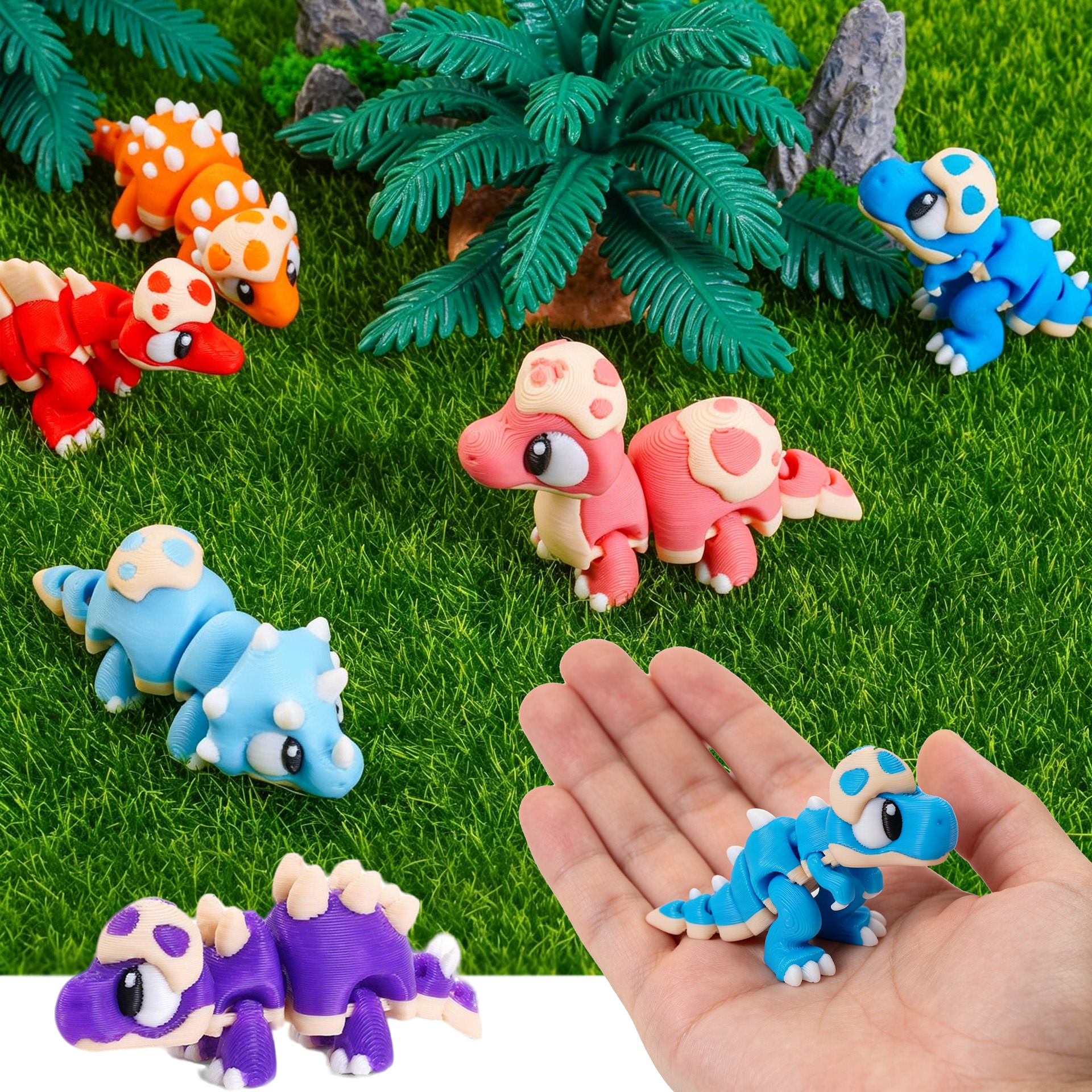 Set 3D Printed Mini Dinosaur T - 3D Printing Examples recensione e prezzo