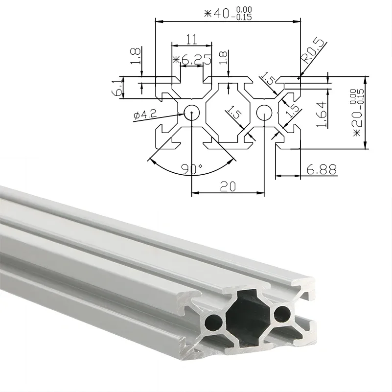 2Pcs 2040 V-Slot Aluminum Extr - V Slot Aluminum Extrusion recensione e prezzo