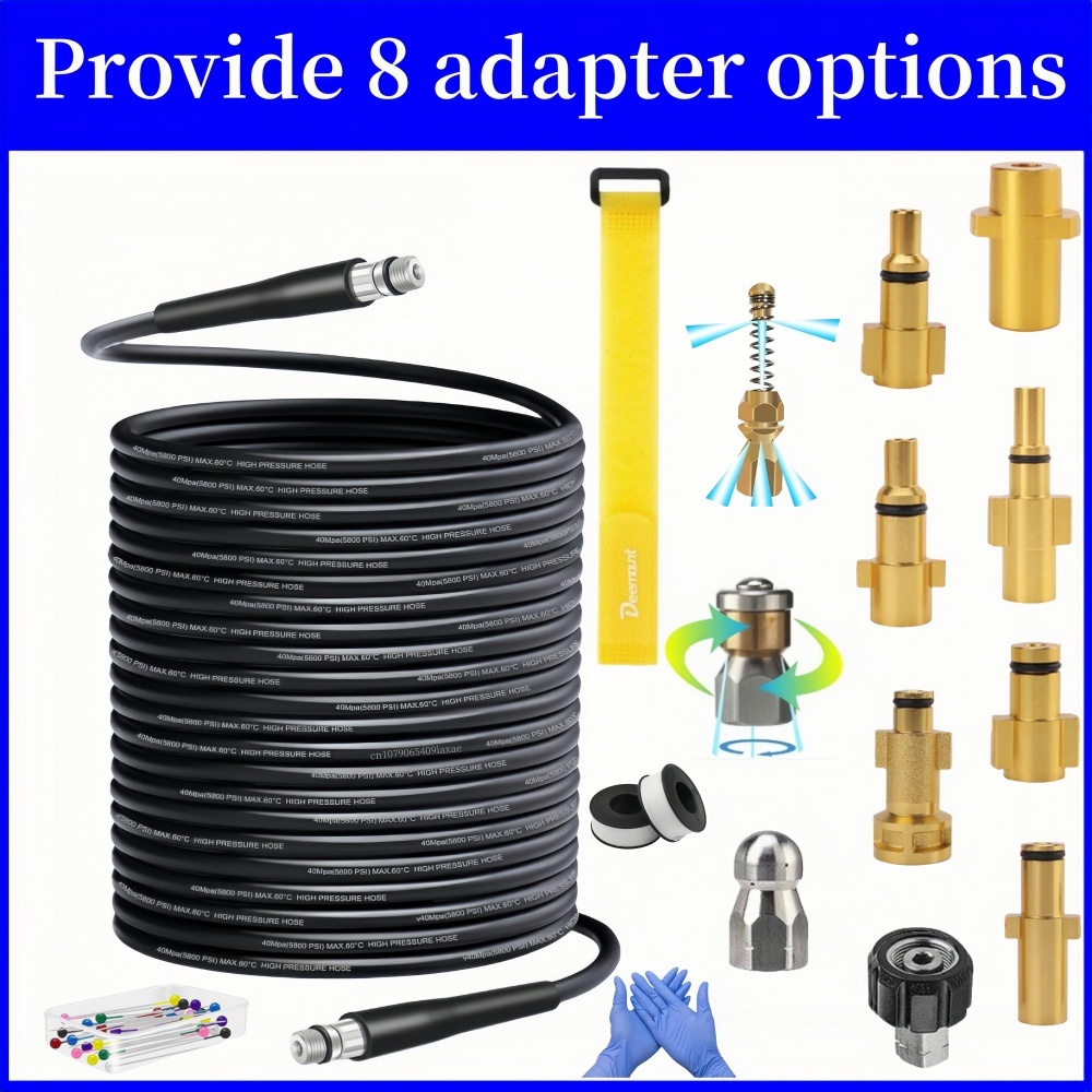 0.5~50m Sewer Cleaning Hose Hi - Nozzle Cleaning Kit recensione e prezzo