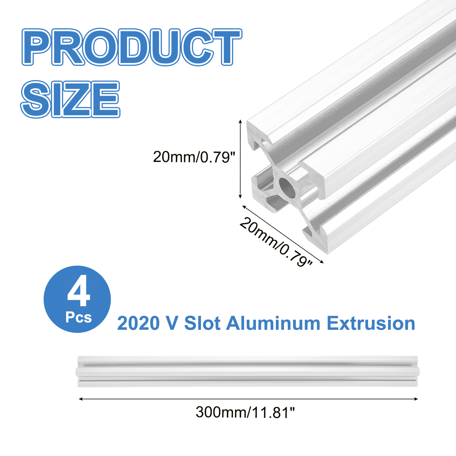 4Pcs V Slot 2020 Aluminum Extr - V Slot Aluminum Extrusion recensione e prezzo