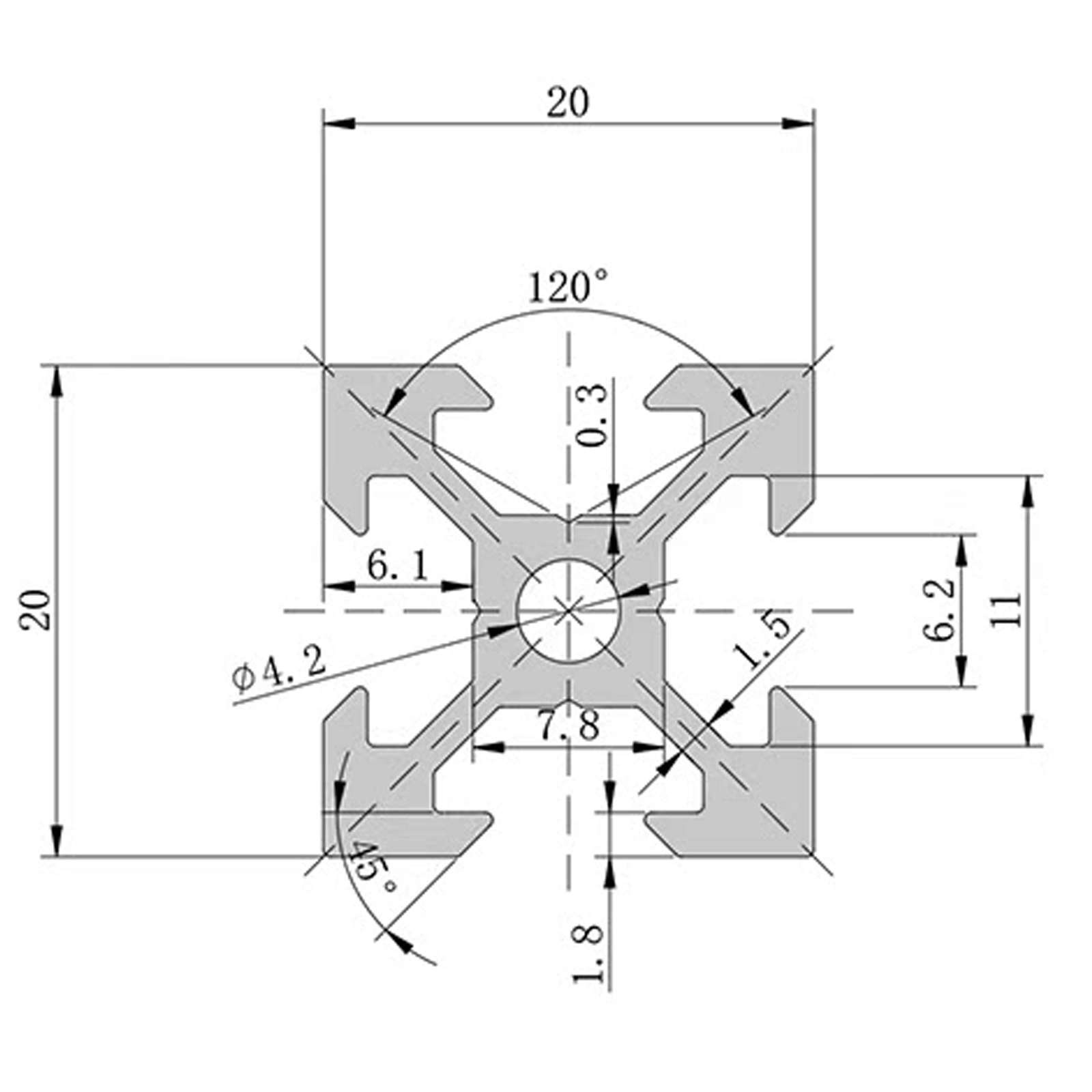 4Pcs V Slot 2020 Aluminum Extr - V Slot Aluminum Extrusion recensione e prezzo