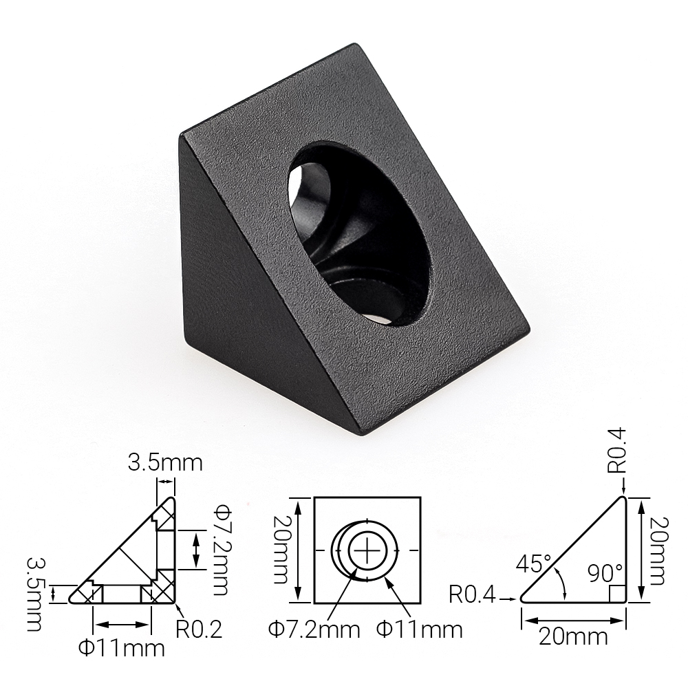 4pcs/lot V-slot Angle Corner C - V Slot Aluminum Extrusion recensione e prezzo